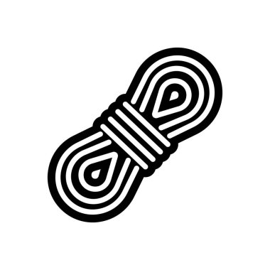 İp vektör simgesi yürüyüşü. Kamp tabelası. Seyahat ve turizm web sitesi ve uygulama tasarımı, logo, uygulama, UI için grafik sembolü