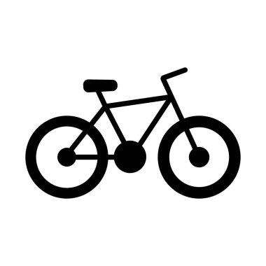 Bisiklet vektör sembol simgesi. Kamp tabelası. Seyahat ve turizm web sitesi ve uygulama tasarımı, logo, uygulama, UI için grafik sembolü