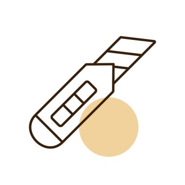 İnşaat amaçlı bıçak vektör düz simgesi. İnşaat, onarım ve inşaat. Web sitenizin tasarımı için grafik sembolü, logo, uygulama, UI