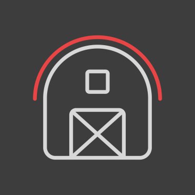Barn ikonu. Çiftlik hayvanı işareti. Web sitenizin tasarımı için grafik sembolü, logo, uygulama, UI. Vektör illüstrasyonu