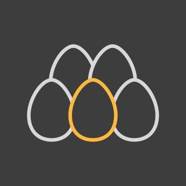 Tavuk yumurtası ikonu. Çiftlik hayvanı işareti. Web sitenizin tasarımı için grafik sembolü, logo, uygulama, UI. Vektör illüstrasyonu