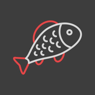 Balık ikonu. Çiftlik hayvanı işareti. Web sitenizin tasarımı için grafik sembolü, logo, uygulama, UI. Vektör illüstrasyonu