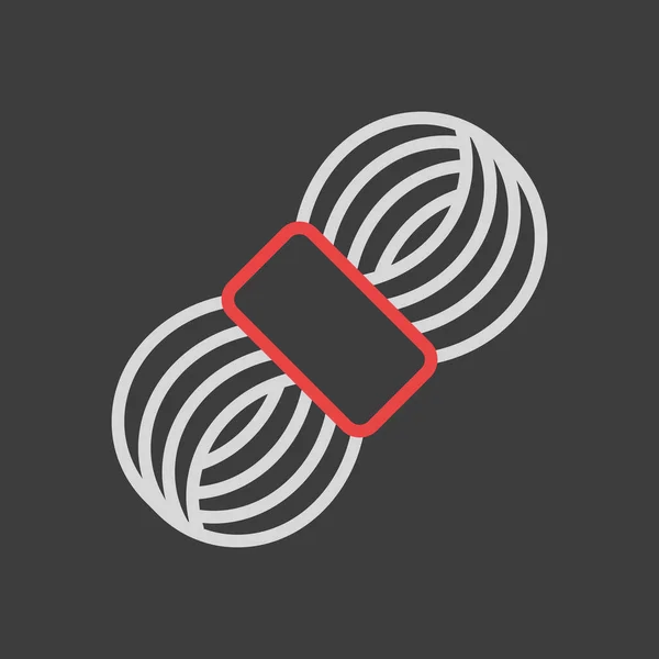 糸のアイコンのロール 動物園の看板 ウェブサイトのデザイン アプリ Uiのグラフシンボル ベクターイラスト — ストックベクタ