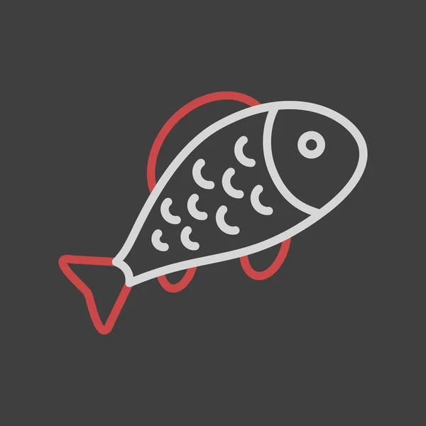 Fish Icon Farm Animal Sign Graph Symbol Your Web Site — Stock Vector