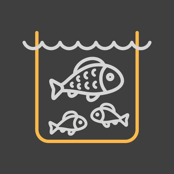Fish Pond Aquarium Icon Farm Animal Sign Graph Symbol Your — Stock Vector