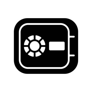 Güvenli oda düz vektör simgesinde. Seyahat ve turizm web sitesi ve uygulama tasarımı, logo, uygulama, UI için grafik sembolü