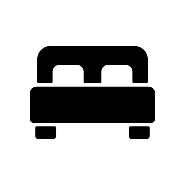 Значок Двуспальной Кровати Плоским Векторным Знаком Графический Символ Путешествий Туризма — стоковый вектор