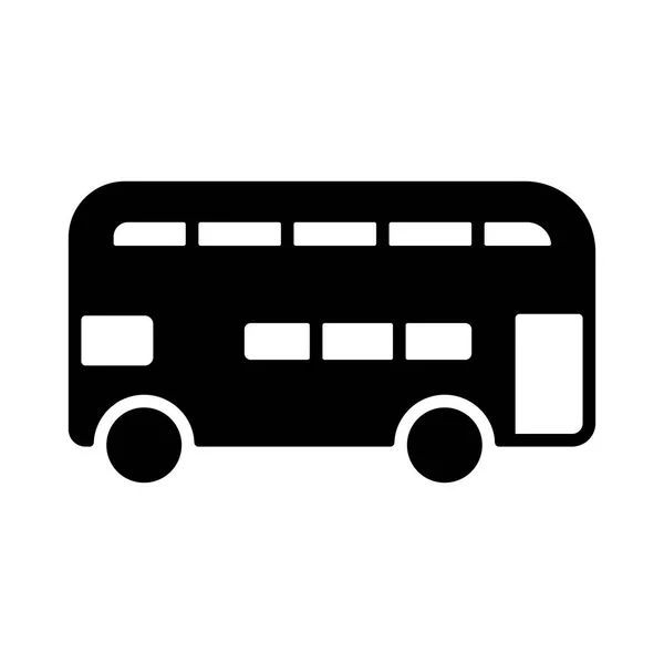 Doppeldeckerbus Flachvektorglyphen Symbol Grafik Symbol Für Reise Und Tourismus Website — Stockvektor