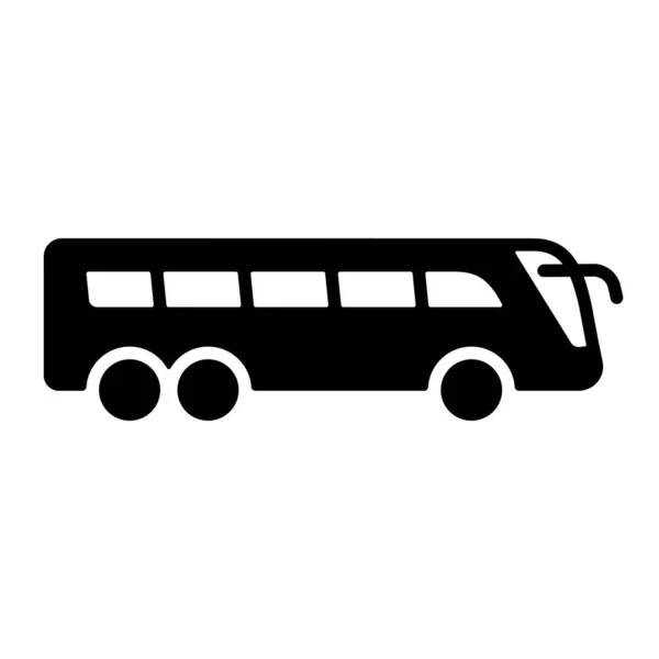 Reisebus Flache Vektor Glyphen Symbol Grafik Symbol Für Reise Und — Stockvektor