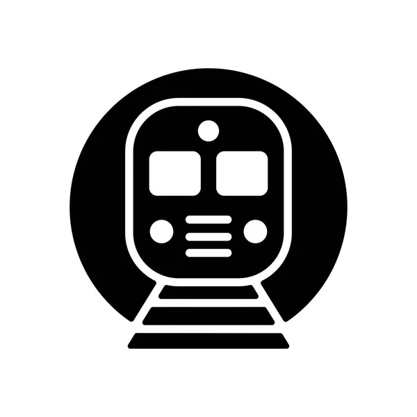 Metro Metra Metra Pociąg Płaski Wektor Glif Ikona Symbol Graficzny — Wektor stockowy