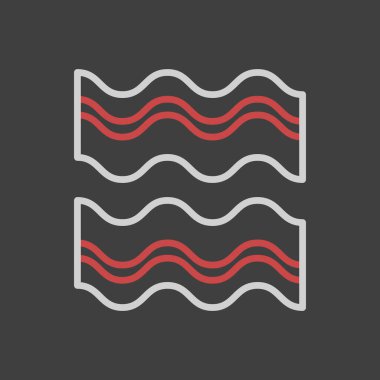 Pastırma, arka planda vektör ikon yiyecek etini soyar. Barbekü ve bbq ızgara tabelası. Yemek pişirme web sitesi ve uygulama tasarımı, logo, uygulama, UI için grafik sembolü