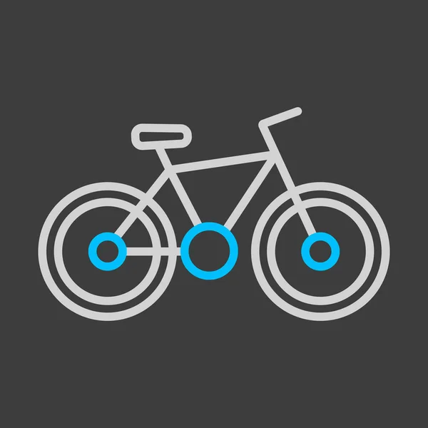 Cykel Vektor Ikon Mörk Bakgrund Campingskylt Diagram Symbol För Resor — Stock vektor