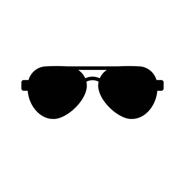 Gafas Sol Planas Vector Icono Glifo Señal Verano Símbolo Gráfico — Vector de stock