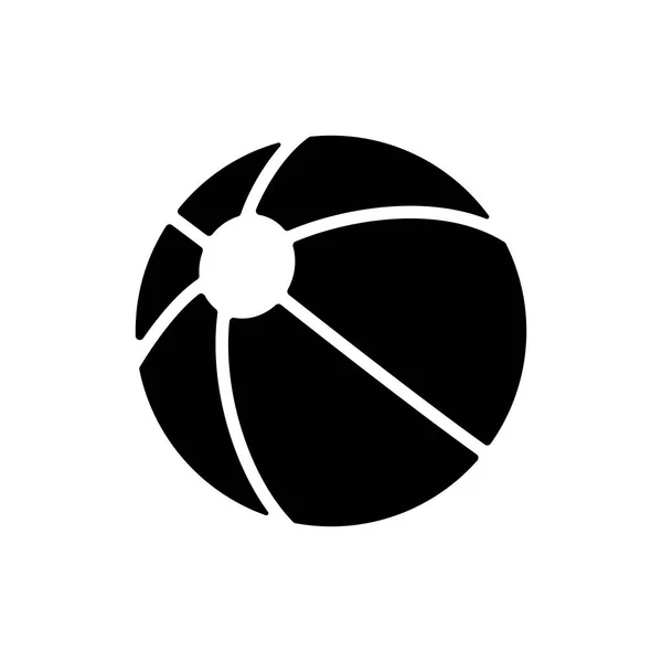 Beach Ball Flache Vektor Glyphen Ikone Sommerzeichen Grafik Symbol Für — Stockvektor