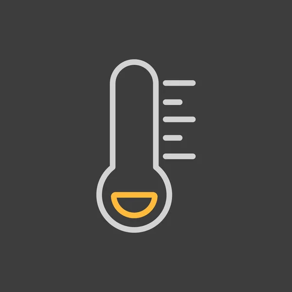 Thermometer Vorst Koude Vector Pictogram Donkere Achtergrond Meteorologisch Teken Grafiek — Stockvector