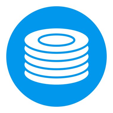 Tabaklar, bulaşık taşıyıcı beyaz sembol. Mutfak aletleri. Yemek pişirme web sitesi tasarımı, logo, uygulama, UI için grafik sembolü