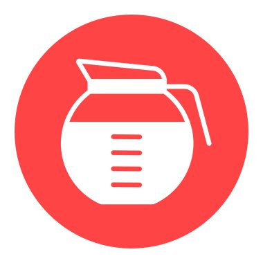 Kahve makinesi vektör beyaz kabartma simgesi. Mutfak aletleri. Yemek pişirme web sitesi tasarımı, logo, uygulama, UI için grafik sembolü