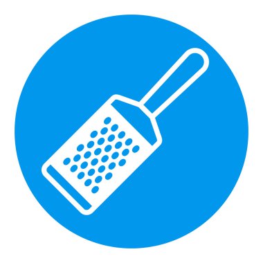 Peynir vektörü beyaz glyph simgesi için metal mutfak el rendesi. Mutfak aletleri. Yemek pişirme web sitesi tasarımı, logo, uygulama, UI için grafik sembolü