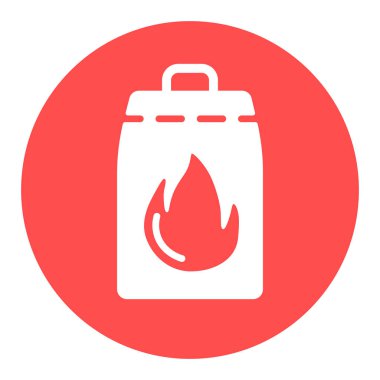 Izgara kömür taşıyıcı beyaz kabartma simgesi. Barbekü ve bbq ızgara tabelası. Yemek pişirme web sitesi ve uygulama tasarımı, logo, uygulama, UI için grafik sembolü