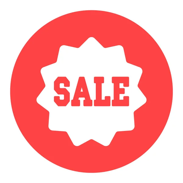Sale Tag White Glyph Icon Commerce Sign Graph Symbol Your — Vettoriale Stock
