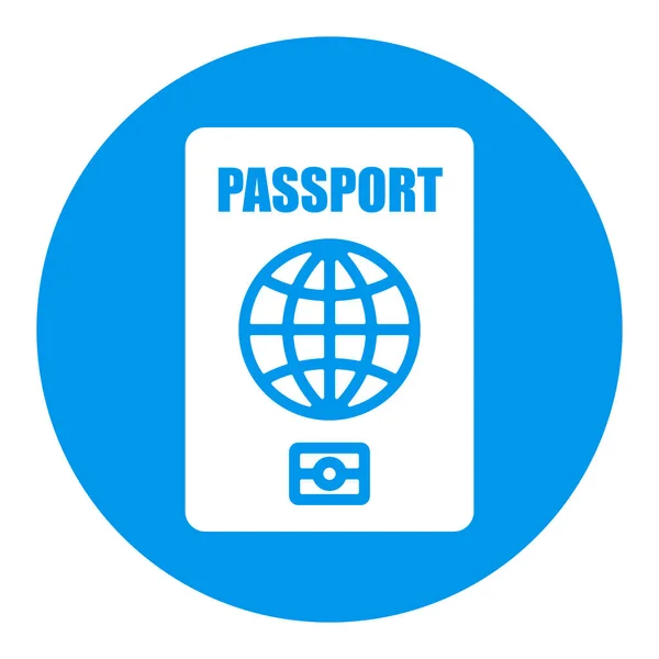 Passaporte Vetor Ícone Glifo Branco Símbolo Identificação Símbolo Gráfico Para — Vetor de Stock