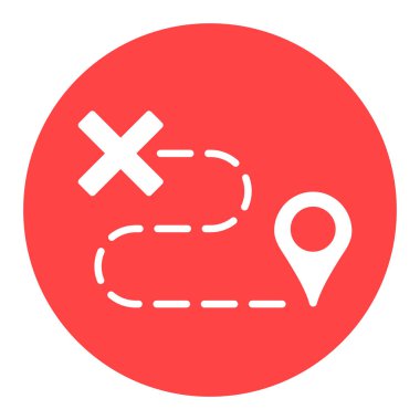 Vektör beyaz glyph simgesi. Navigasyon işareti. Seyahat ve turizm web sitesi ve uygulama tasarımı, logo, uygulama, UI için grafik sembolü