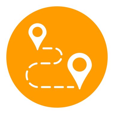 Vektör beyaz glyph simgesi. Navigasyon işareti. Seyahat ve turizm web sitesi ve uygulama tasarımı, logo, uygulama, UI için grafik sembolü