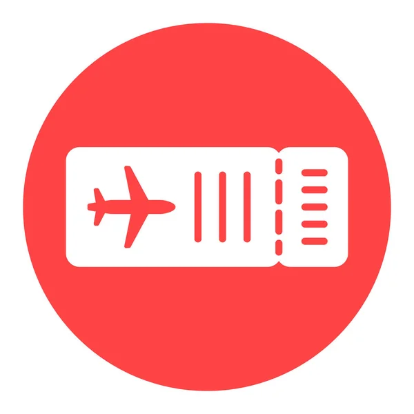 チケット面フラットベクトル白グリフアイコン 夏の看板 旅行や観光のウェブサイトやアプリのデザイン アプリ Uiのためのグラフシンボル — ストックベクタ