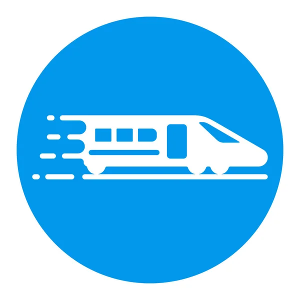 Szybki Pociąg Pasażerski Płaski Wektor Ikona Białego Glifu Symbol Graficzny — Wektor stockowy