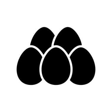 Tavuk yumurtası sembolü. Çiftlik hayvanı işareti. Web sitenizin tasarımı için grafik sembolü, logo, uygulama, UI. Vektör illüstrasyonu