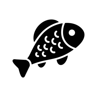 Balık kabartma simgesi. Çiftlik hayvanı işareti. Web sitenizin tasarımı için grafik sembolü, logo, uygulama, UI. Vektör illüstrasyonu