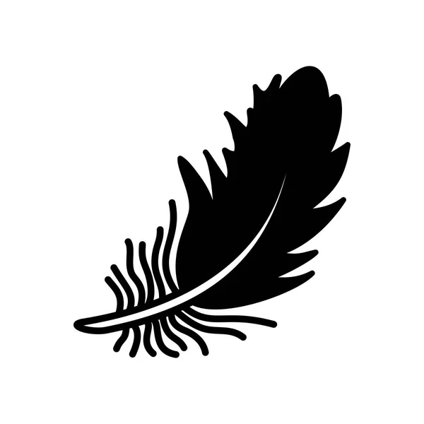 Feather Glyph 아이콘 사이트 디자인을 그래프 입니다 일러스트 — 스톡 벡터