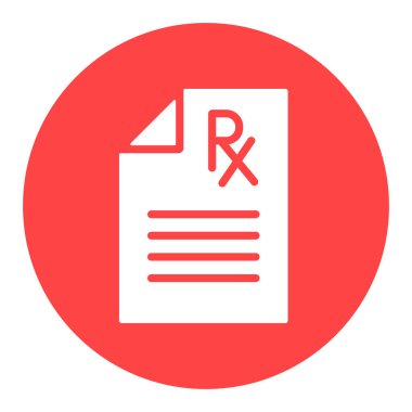 Tıbbi reçeteli RX işareti beyaz kabartma simgesi. İlaç ve sağlık sigortası, tıbbi destek işareti. Tıbbi web sitesi ve uygulama tasarımı için grafik sembolü, logo, uygulama, UI