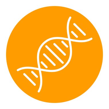 DNA vektörü beyaz kabartma simgesi. İlaç ve sağlık sigortası, tıbbi destek işareti. Tıbbi web sitesi ve uygulama tasarımı için grafik sembolü, logo, uygulama, UI