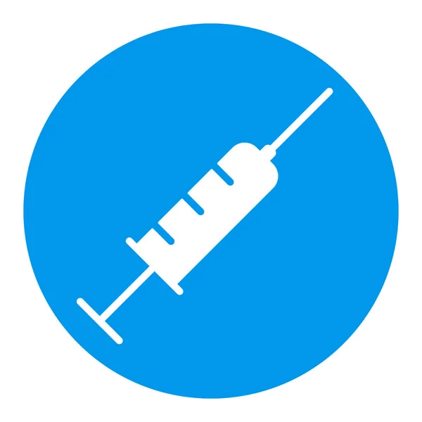 Ikona Bílého Glyfového Vektoru Stříkačky Léky Zdravotní Péče Znamení Lékařské — Stockový vektor