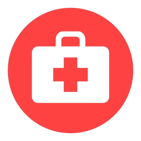 Ícone Glifo Branco Vetor Primeiros Socorros Medicina Cuidados Saúde Sinal — Vetor de Stock
