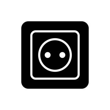 Elektrik çıkış vektörü kabartma simgesi. İnşaat, onarım ve inşaat. Web sitenizin tasarımı için grafik sembolü, logo, uygulama, UI