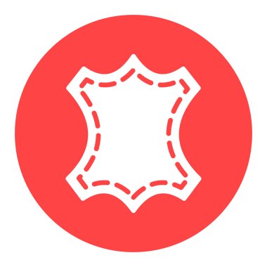 Deri beyaz kabartma simgesi. Çiftlik hayvanı işareti. Web sitenizin tasarımı için grafik sembolü, logo, uygulama, UI. Vektör illüstrasyonu