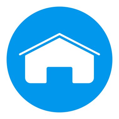 Beyaz ahır sembolü. Çiftlik hayvanı işareti. Web sitenizin tasarımı için grafik sembolü, logo, uygulama, UI. Vektör illüstrasyonu