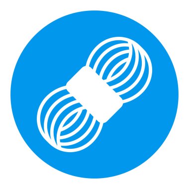 İplik beyaz kabartma simgesi. Çiftlik hayvanı işareti. Web sitenizin tasarımı için grafik sembolü, logo, uygulama, UI. Vektör illüstrasyonu