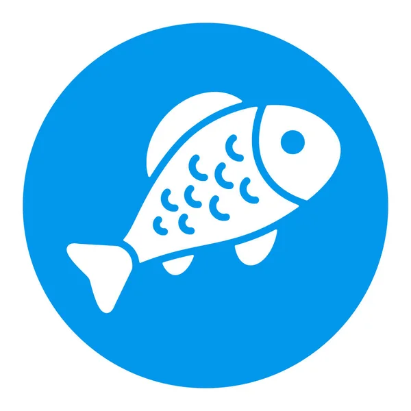 Fish White Glyph Icon Farm Animal Sign Graph Symbol Your — Stock Vector
