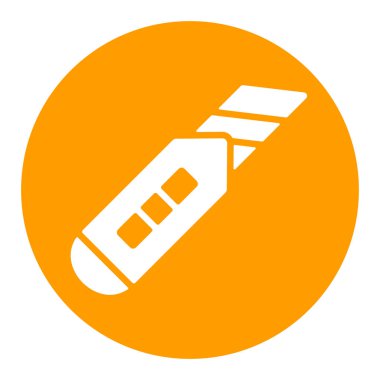 İnşaat amaçlı bıçak vektör beyaz sembol. İnşaat, onarım ve inşaat. Web sitenizin tasarımı için grafik sembolü, logo, uygulama, UI