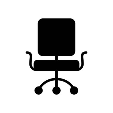 Ofis Sandalyesi taslak simgesi. İş tabelası. Web sitenizin tasarımı için grafik sembolü, logo, uygulama, UI. Vektör illüstrasyonu, EPS10.