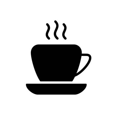Kahve fincanı kabartma simgesi. İş tabelası. Web sitenizin tasarımı için grafik sembolü, logo, uygulama, UI. Vektör illüstrasyonu, EPS10.