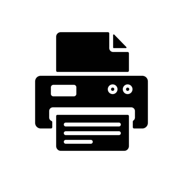Printer Vector Line Glyph Icon 사무실 사이트 디자인을 그래프 입니다 — 스톡 벡터