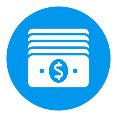 Para ana hatları beyaz kabartma simgesi. İş tabelası. Web sitenizin tasarımı için grafik sembolü, logo, uygulama, UI. Vektör illüstrasyonu, EPS10.