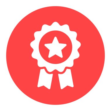 Rozet beyaz simgesi modaya uygun ana hatlarıyla. Ödül. Finansal tabela. Web sitenizin tasarımı için grafik sembolü, logo, uygulama, UI. Vektör illüstrasyonu, EPS10.