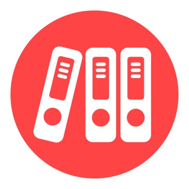 Dosya Dizini ana hatları beyaz simge simgesi. Çalışma alanı tabelası. Web sitenizin tasarımı için grafik sembolü, logo, uygulama, UI. Vektör illüstrasyonu, EPS10.