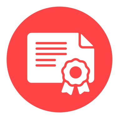Tasdikli beyaz kabartma simgesi. Çalışma alanı tabelası. Web sitenizin tasarımı için grafik sembolü, logo, uygulama, UI. Vektör illüstrasyonu, EPS10.