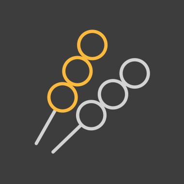 Karanlık arka planda et topları vektör simgesi. Fast food burcu. Yemek pişirme web sitesi ve uygulama tasarımı, logo, uygulama, UI için grafik sembolü